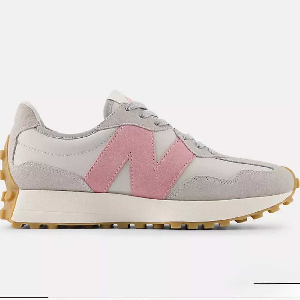 New Balance Gray and Pink Women's 327 Sneakers